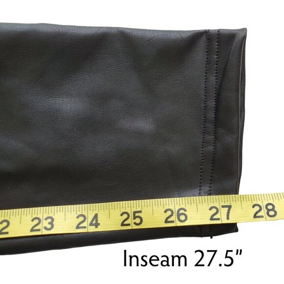 Ci Sono Curve Hugging Stretch Faux Leather Leggings High Rise Style PUP12 Goth S - Picture 13 of 15